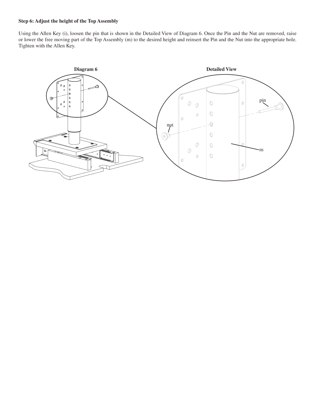 Sanus Systems VMPO manual Adjust the height of the Top Assembly 