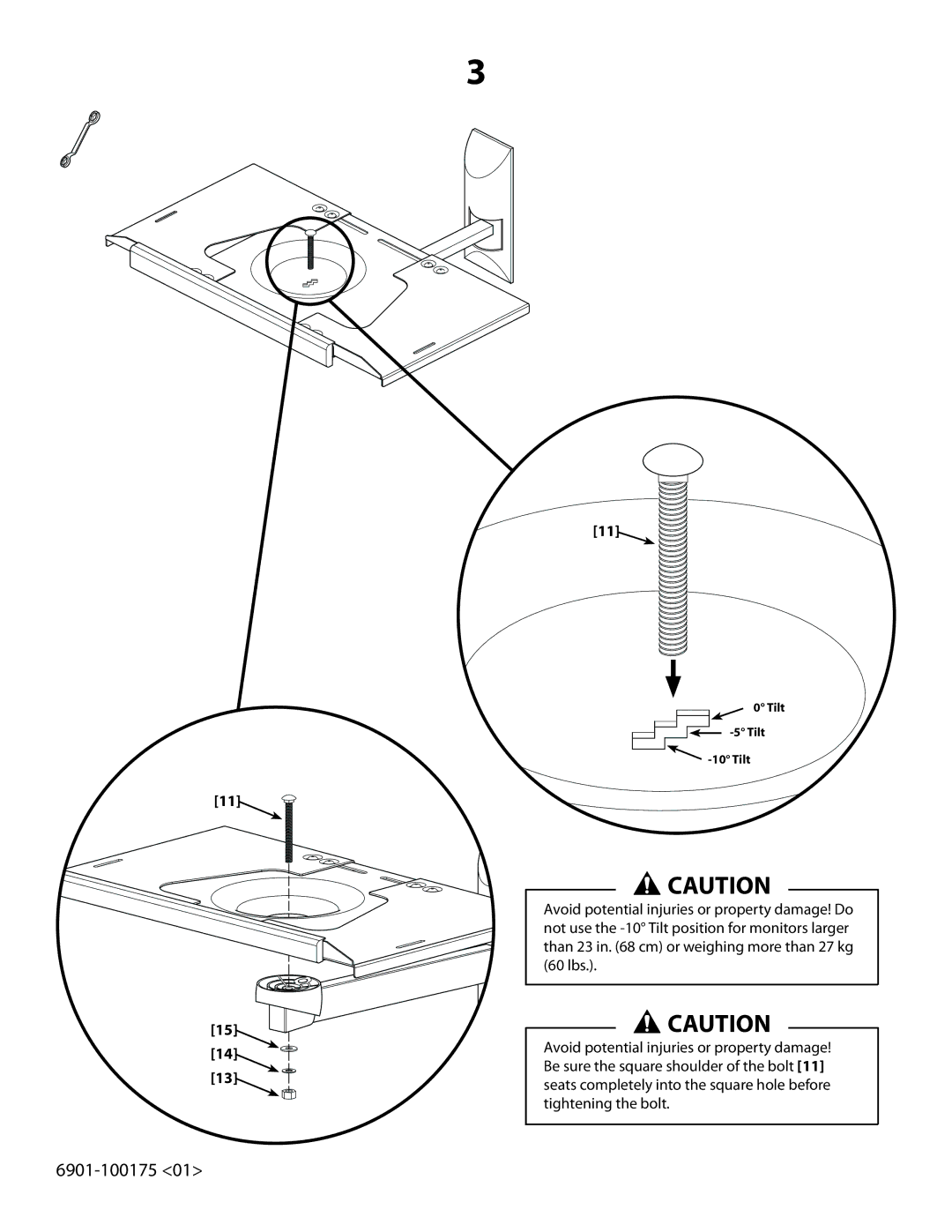 Sanus Systems VMTV important safety instructions Tilt 