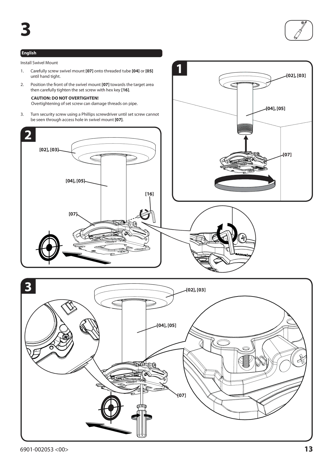 Sanus Systems VP1 manual 6901-002053 