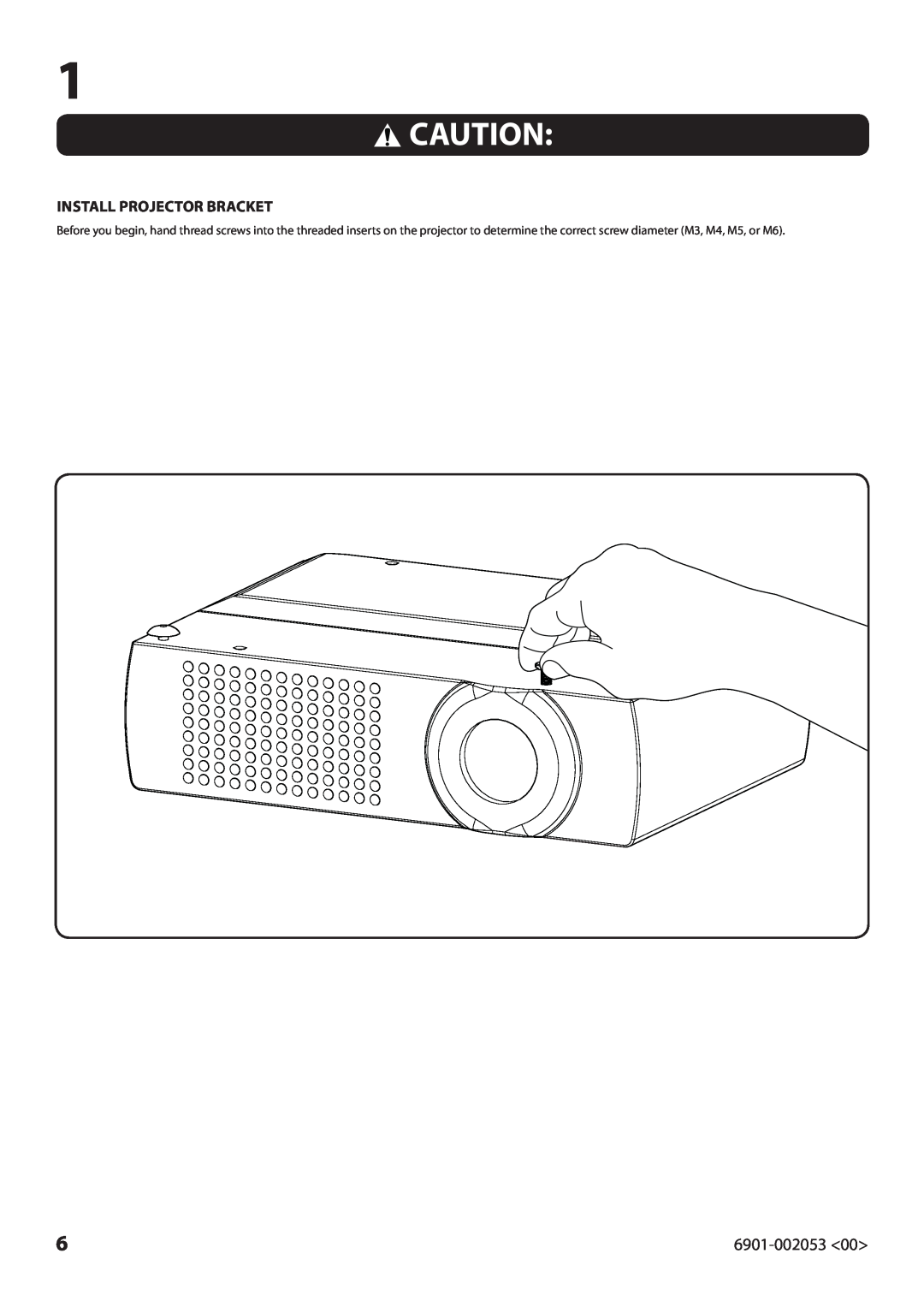 Sanus Systems VP1 manual Install Projector Bracket 
