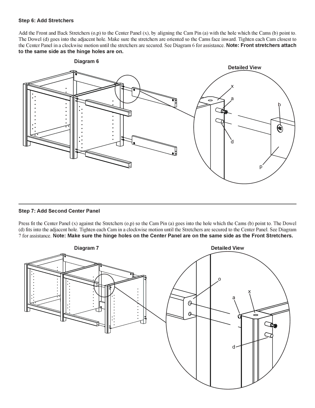 Sanus Systems WFV66 manual Diagram Detailed View Add Second Center Panel 