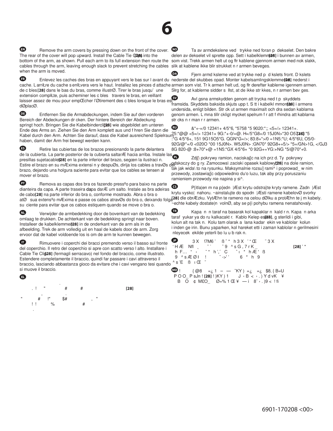 Sanus Systems XF228 important safety instructions 6901-170208 