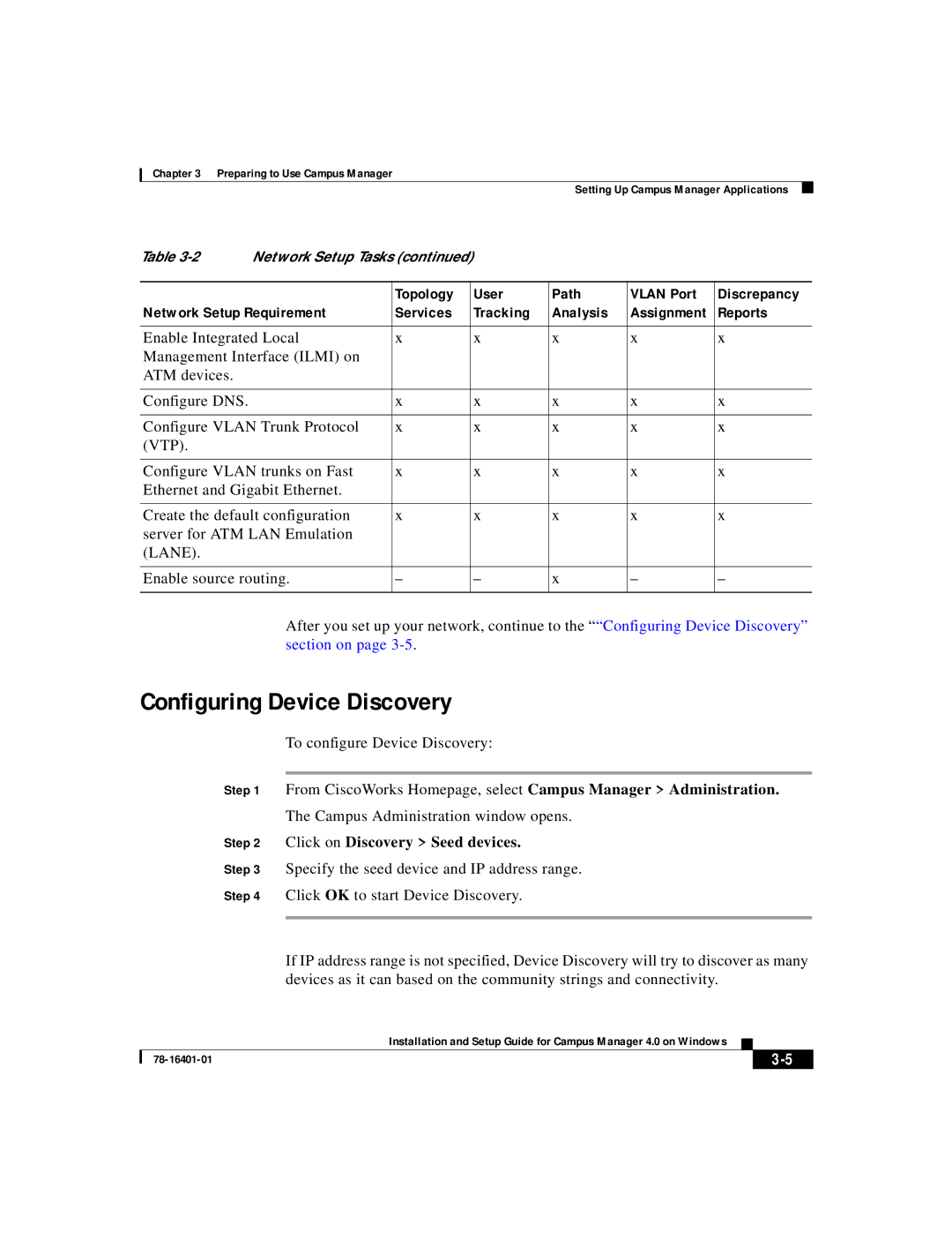 Sanyei America 78-16401-01 setup guide Configuring Device Discovery, Lane 