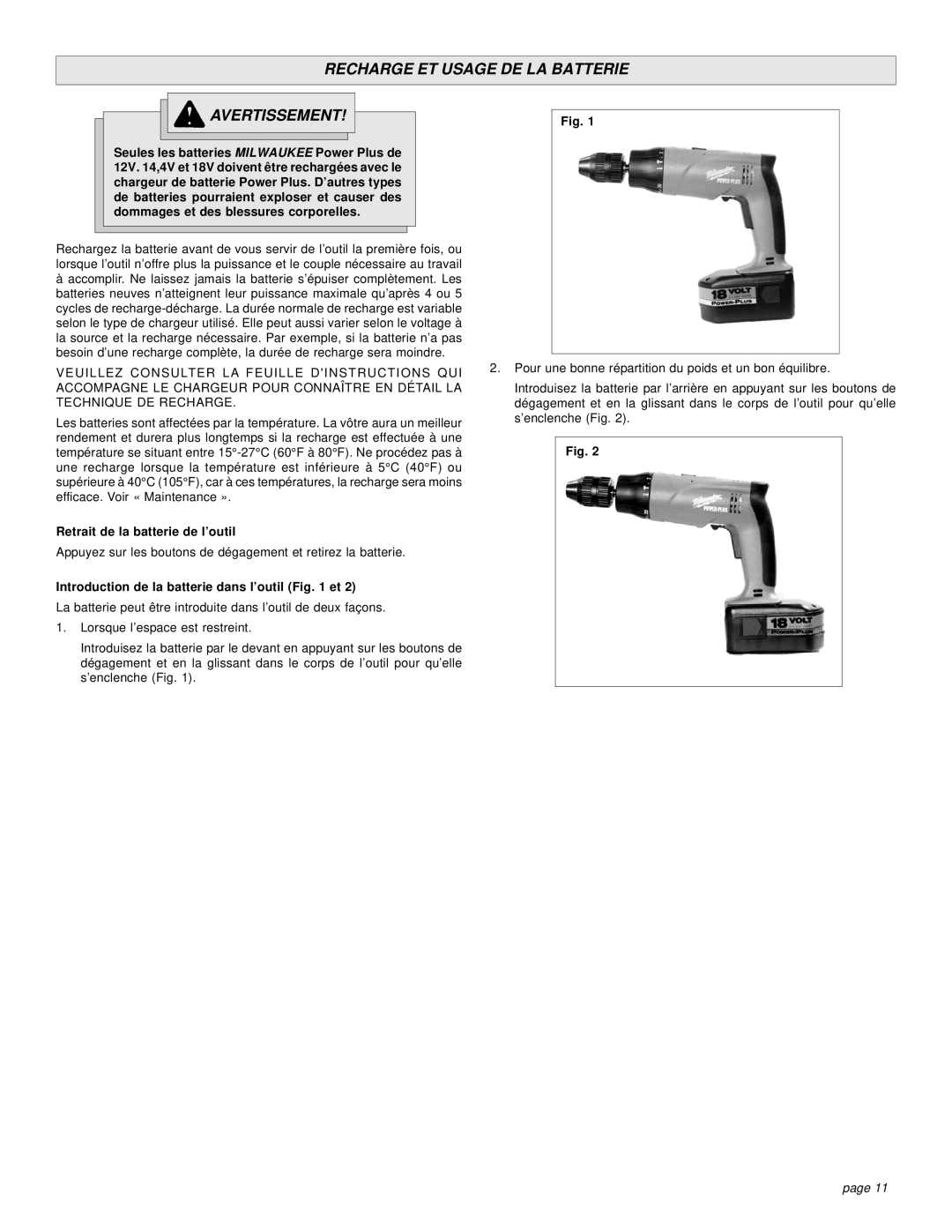 Sanyo 0523-20, 0524-20 manual Recharge ET Usage DE LA Batterie Avertissement, Retrait de la batterie de l’outil 