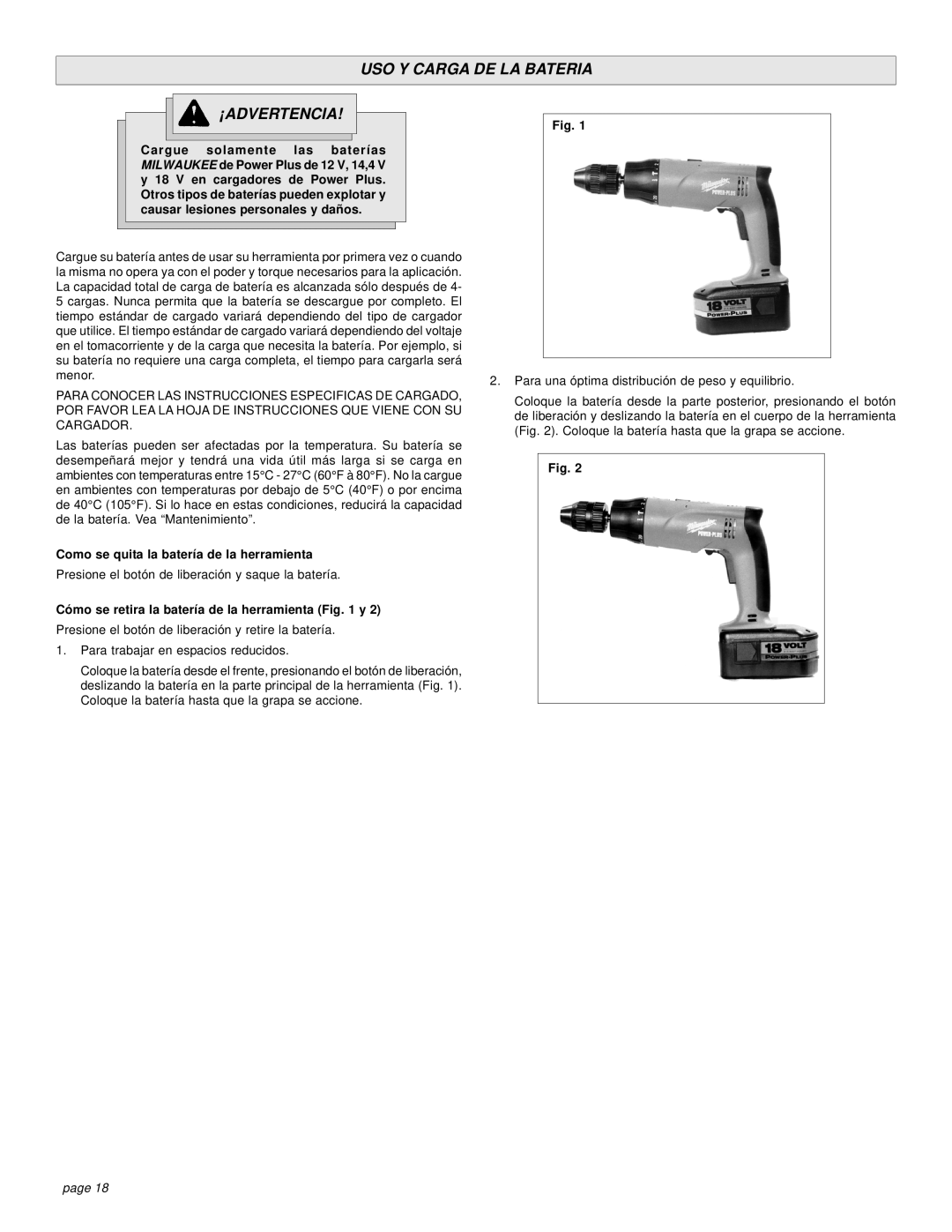 Sanyo 0524-20, 0523-20 manual USO Y Carga DE LA Bateria ¡ADVERTENCIA, Como se quita la batería de la herramienta 