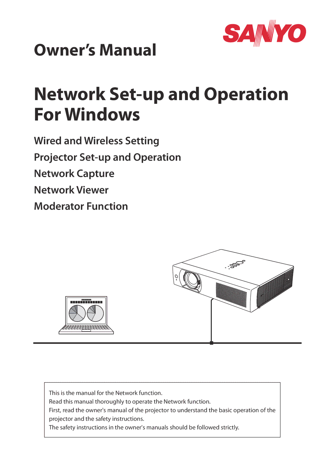 Sanyo 1AV4U19B25500 owner manual Network Set-up and Operation For Windows 