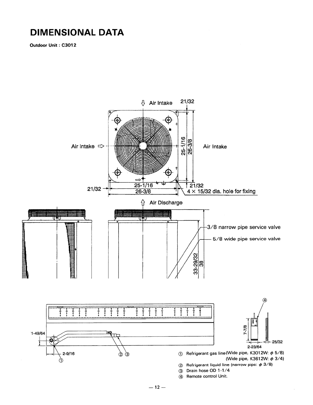 Sanyo 30K12W, 36K12W, 24K12W manual 