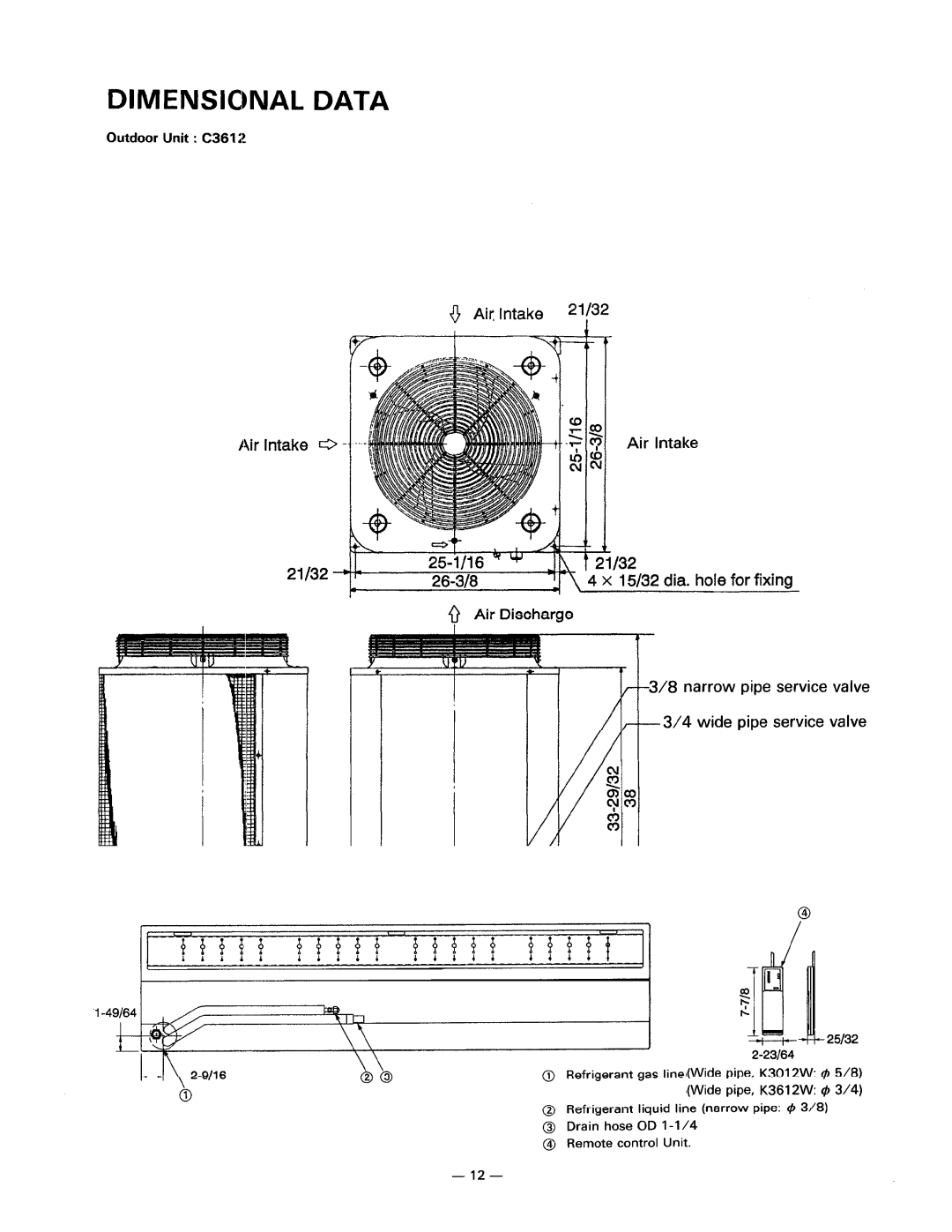 Sanyo 36K12W, 24K12W, 30K12W manual 