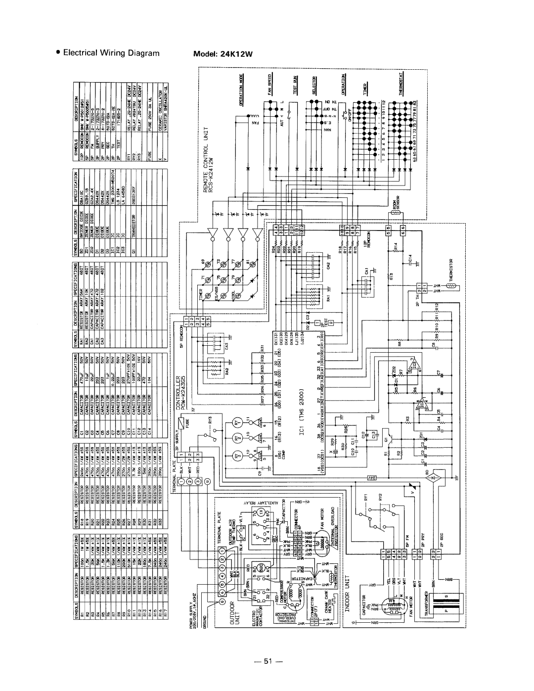 Sanyo 36K12W, 24K12W, 30K12W manual 