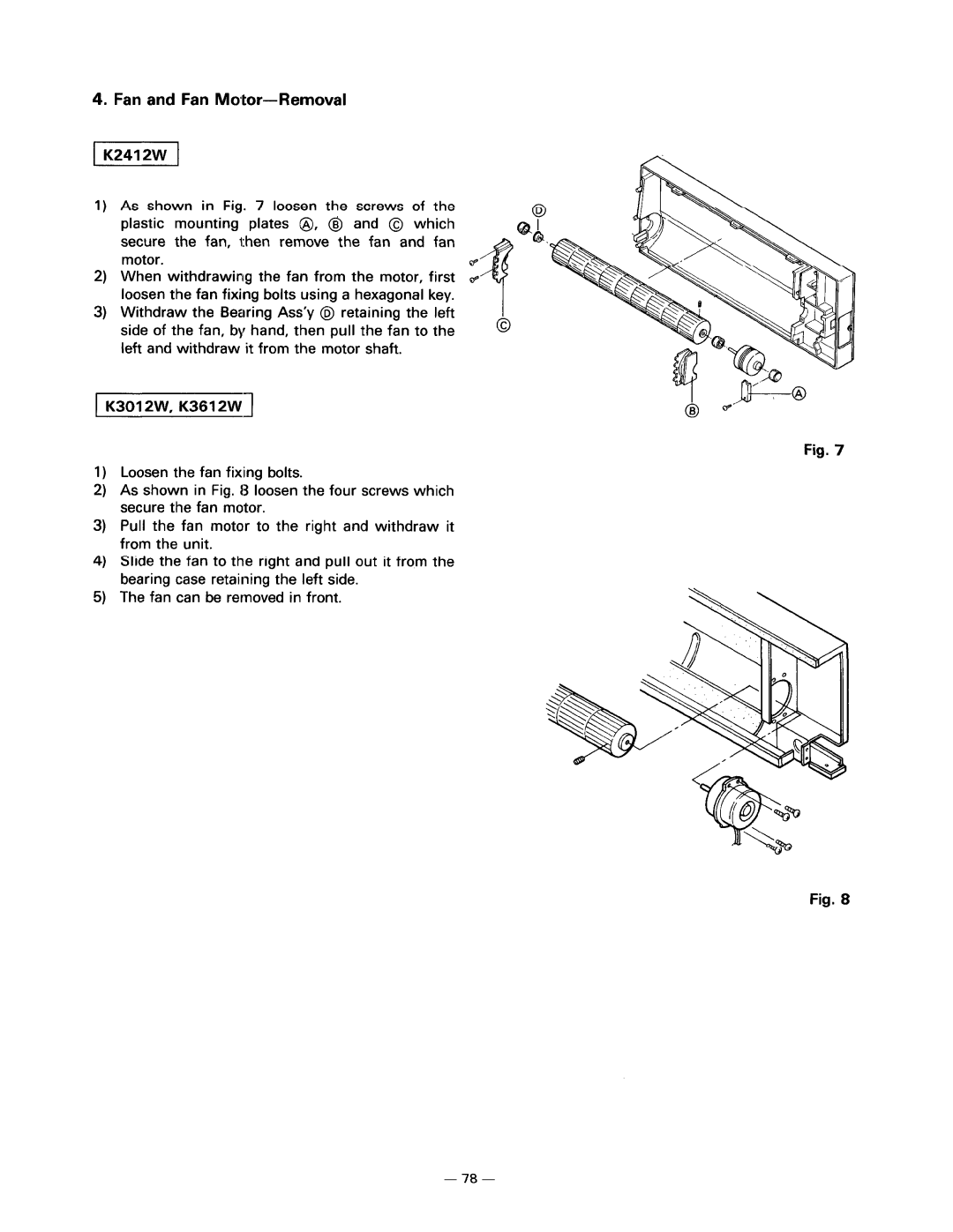 Sanyo 36K12W, 24K12W, 30K12W manual 