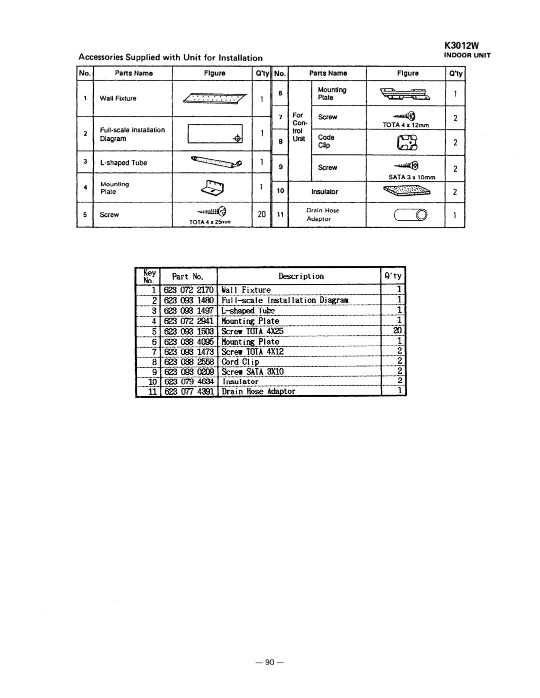 Sanyo 36K12W, 24K12W, 30K12W manual 