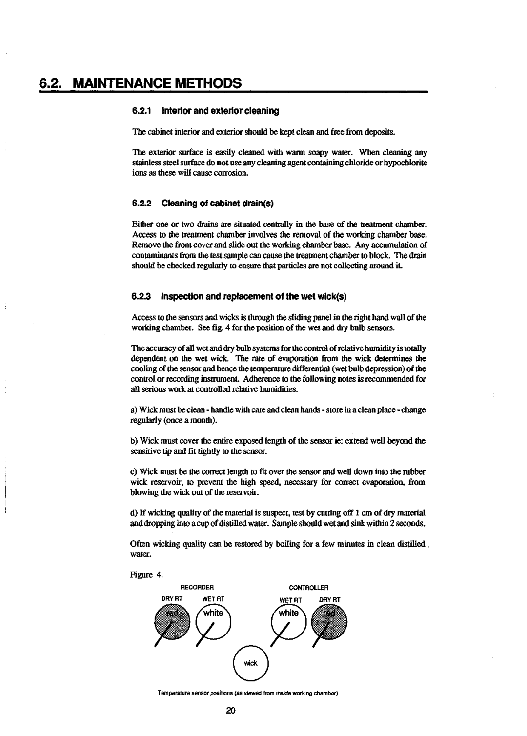 Sanyo 550 instruction manual Maintenance Methods, Interior and exterior cleaning, Cleaning of cabinet drains 