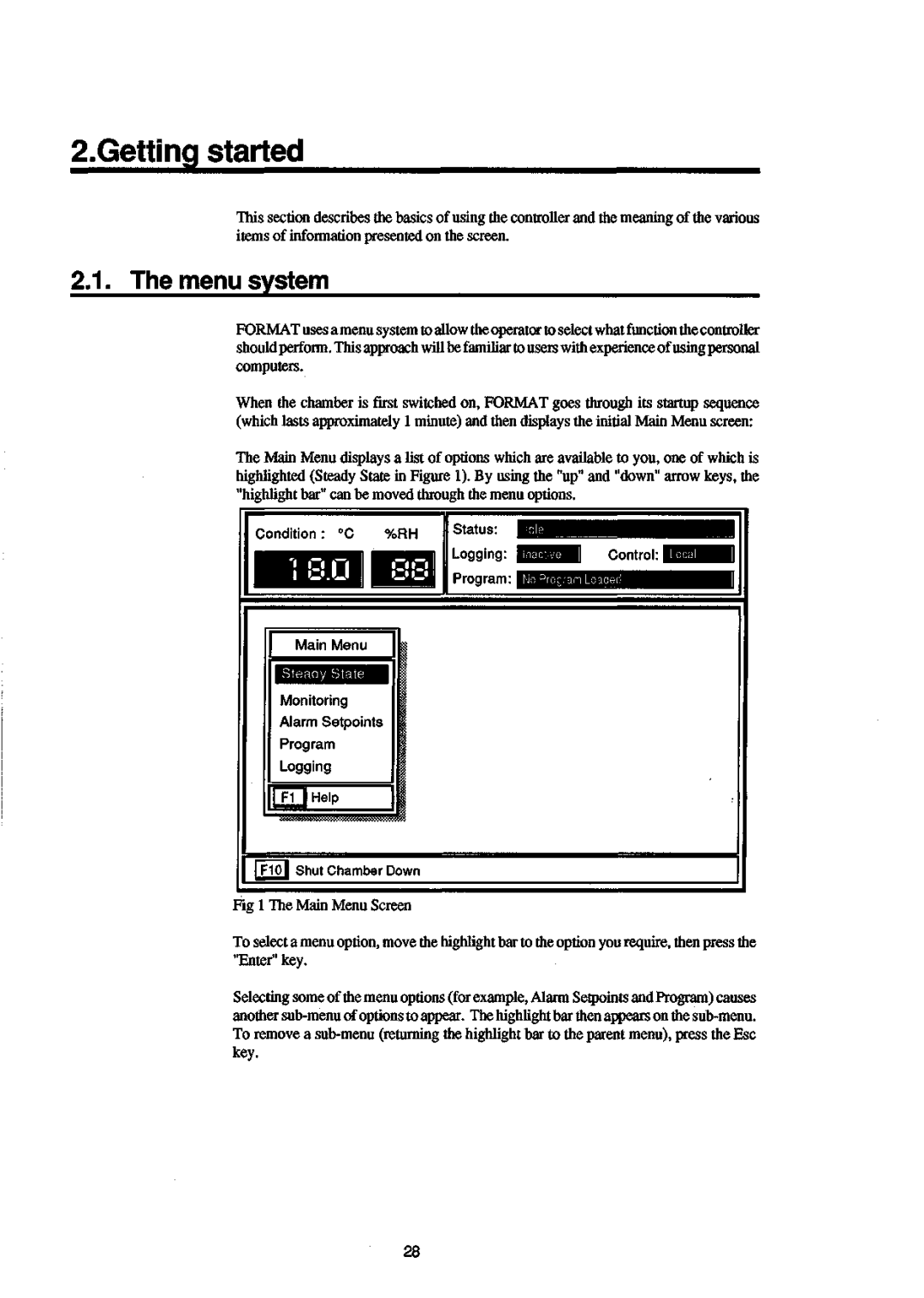 Sanyo 550 instruction manual Getting started, Menu system 