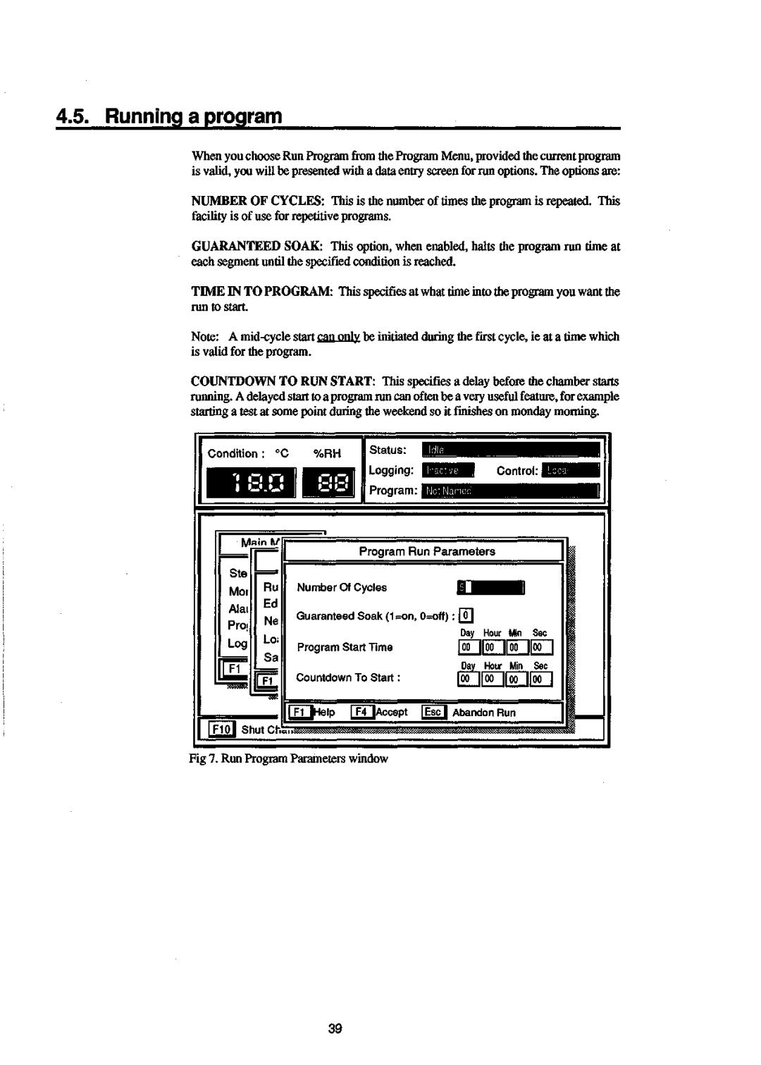 Sanyo 550 instruction manual Running a program, Log 