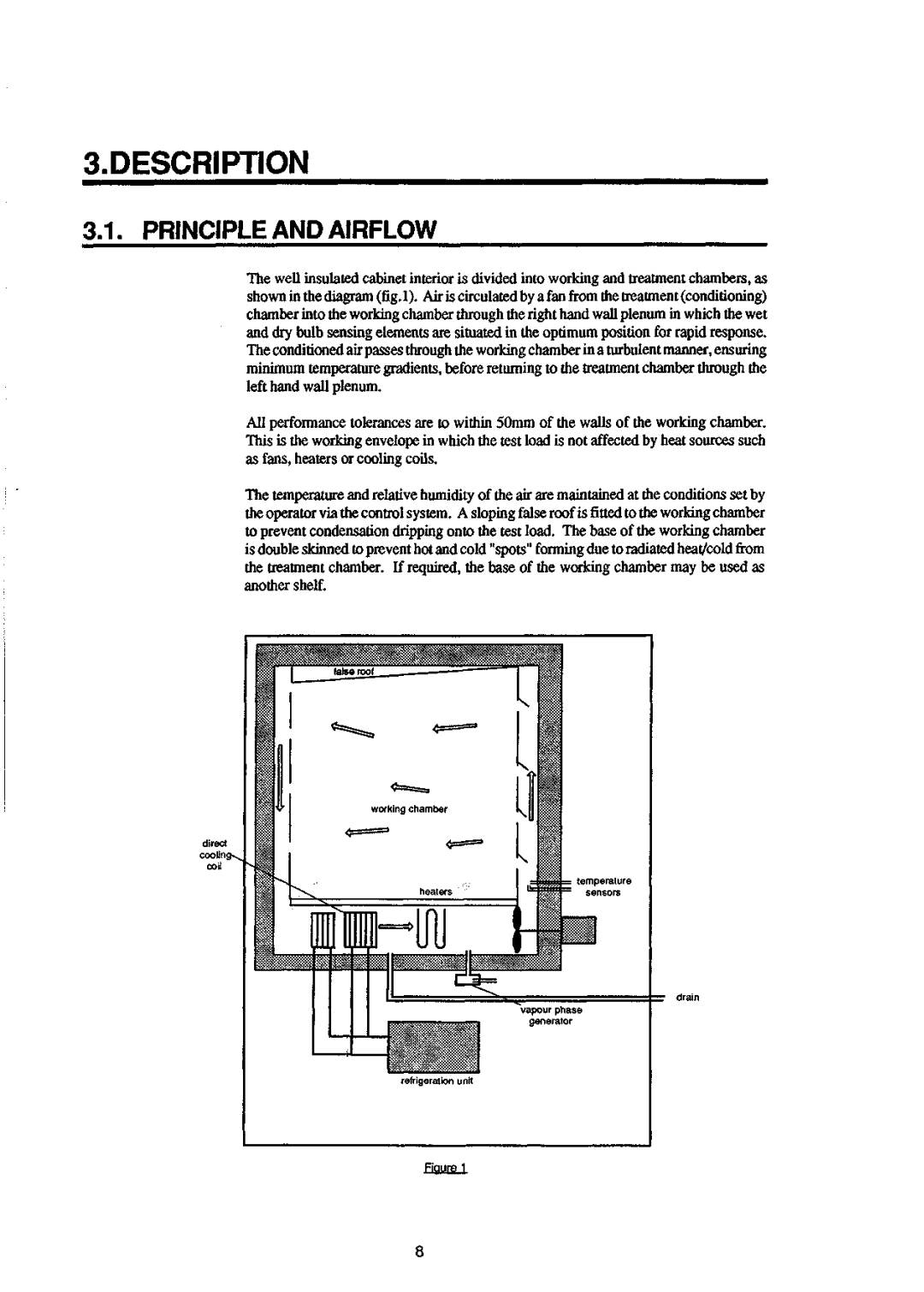 Sanyo 550 instruction manual DESCRIPTI0N, Principle and Airflow 