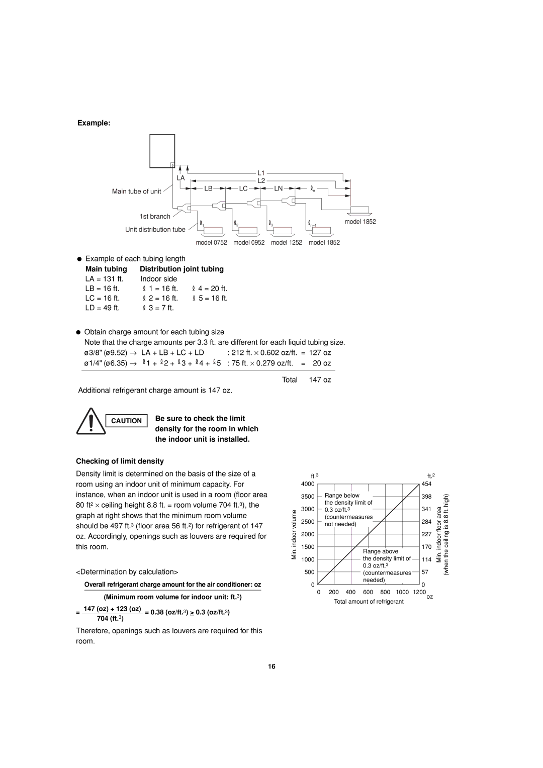 Sanyo 85464359981002 installation instructions Example, Main tubing Distribution joint tubing 