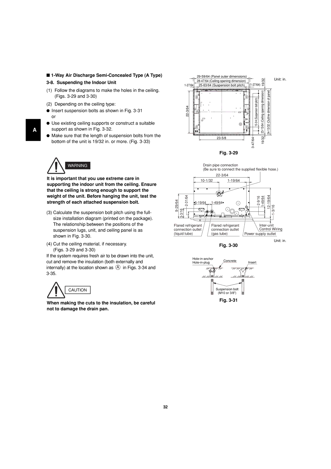 Sanyo 85464359981002 installation instructions Follow the diagrams to make the holes in the ceiling 