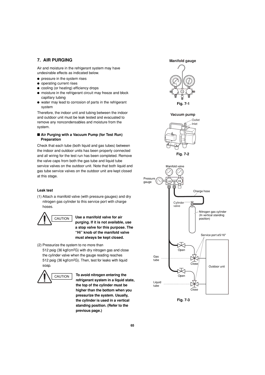 Sanyo 85464359981002 installation instructions AIR Purging 