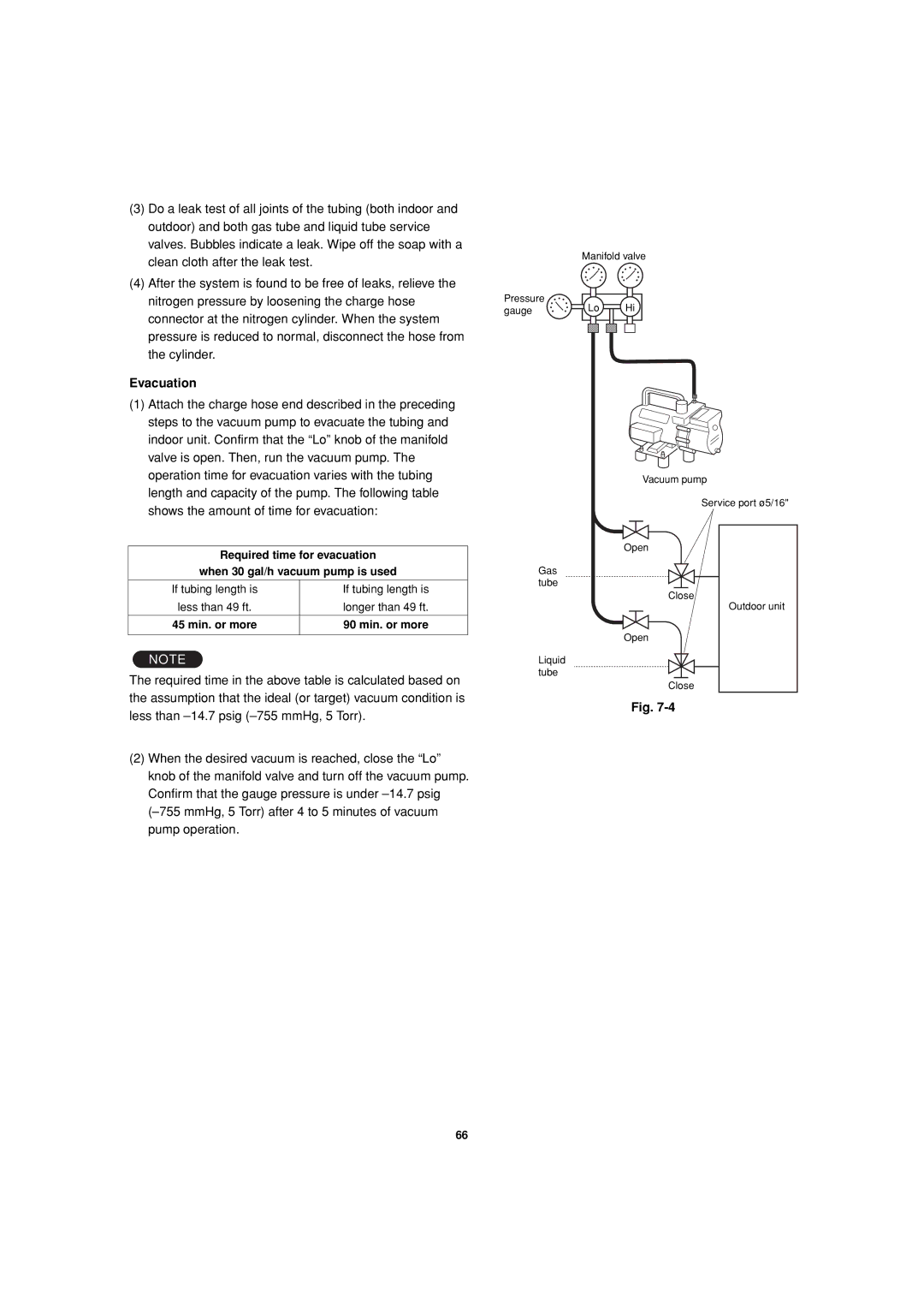 Sanyo 85464359981002 installation instructions Evacuation 