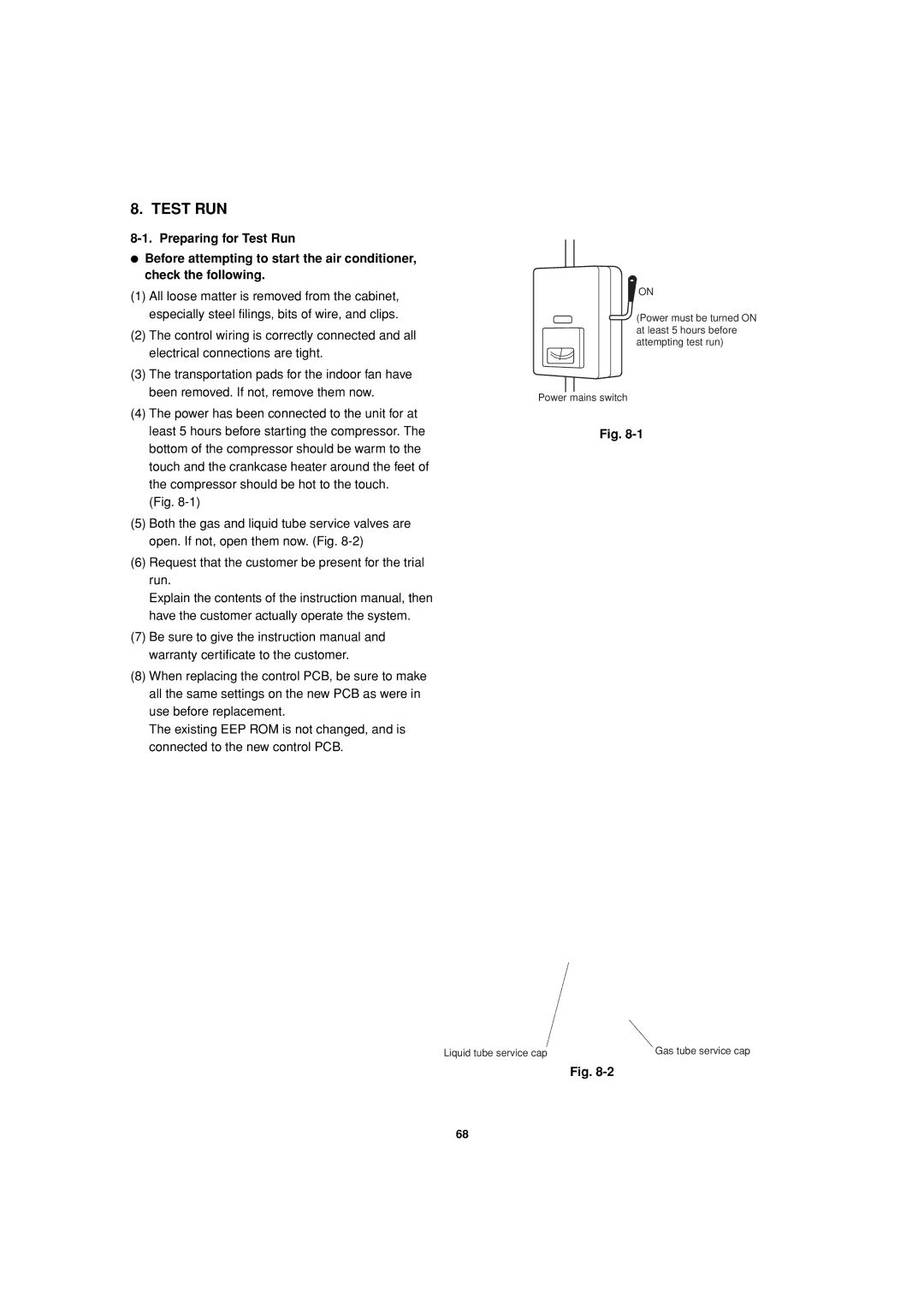 Sanyo 85464359981002 installation instructions Test RUN 