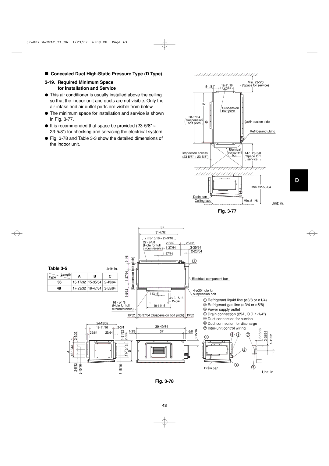 Sanyo 85464359982001 installation instructions This air conditioner is usually installed above the ceiling, Indoor unit 