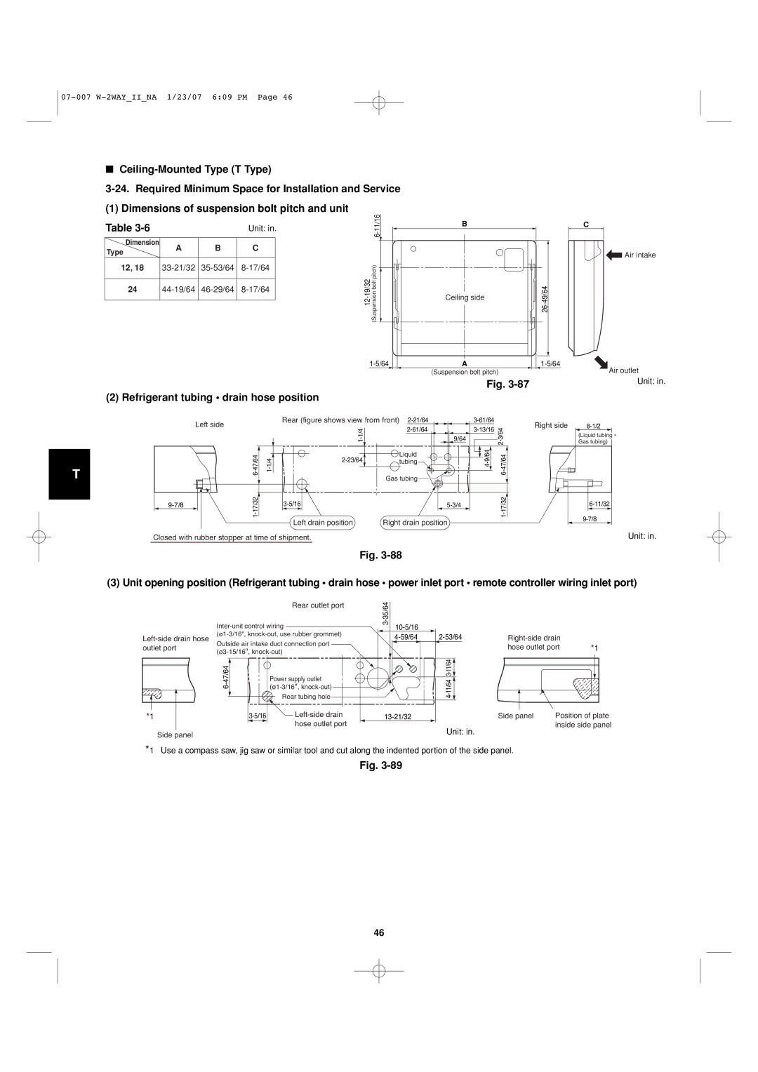 Sanyo 85464359982001 installation instructions Service, Refrigerant tubing drain hose position 