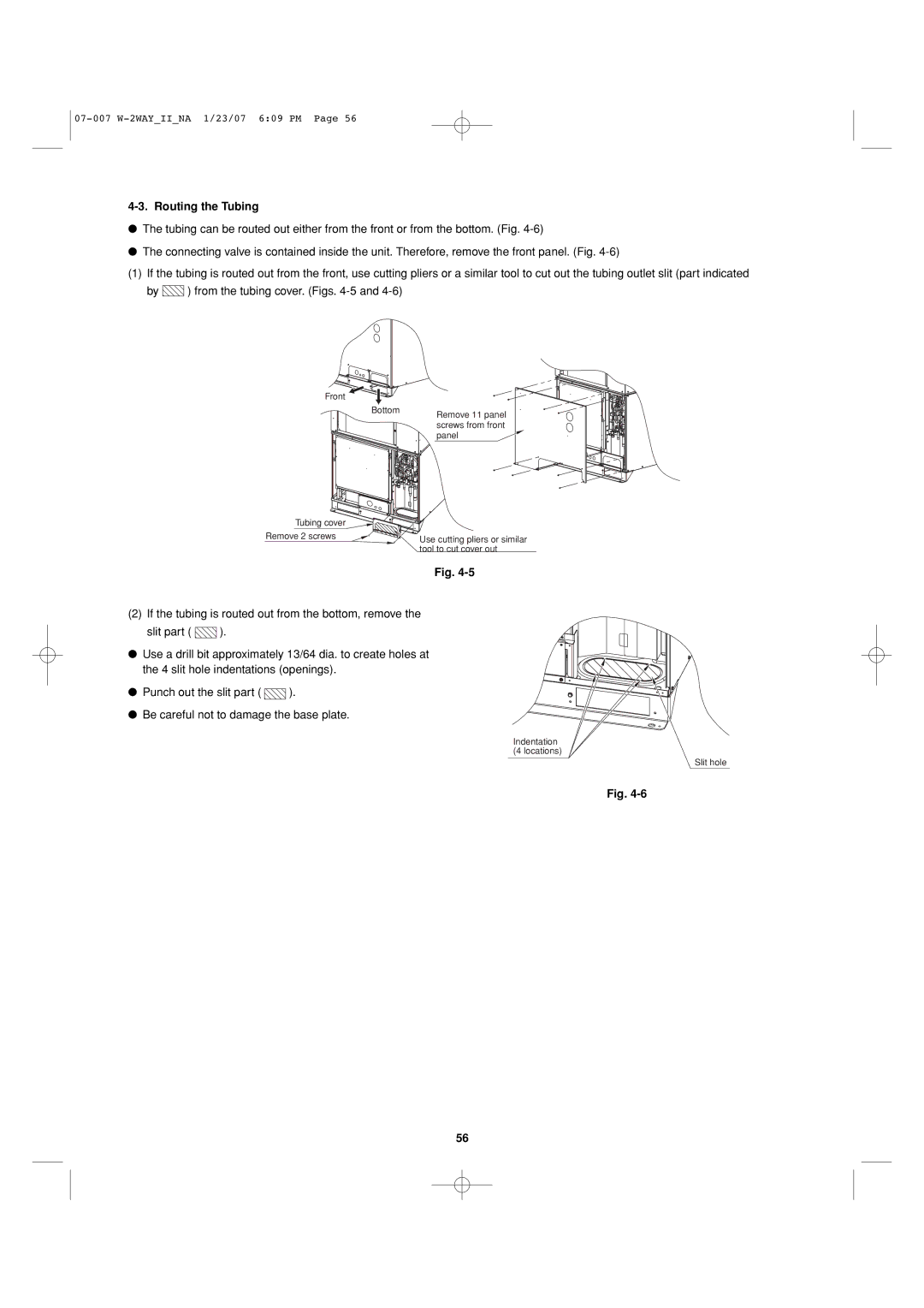 Sanyo 85464359982001 installation instructions Routing the Tubing 