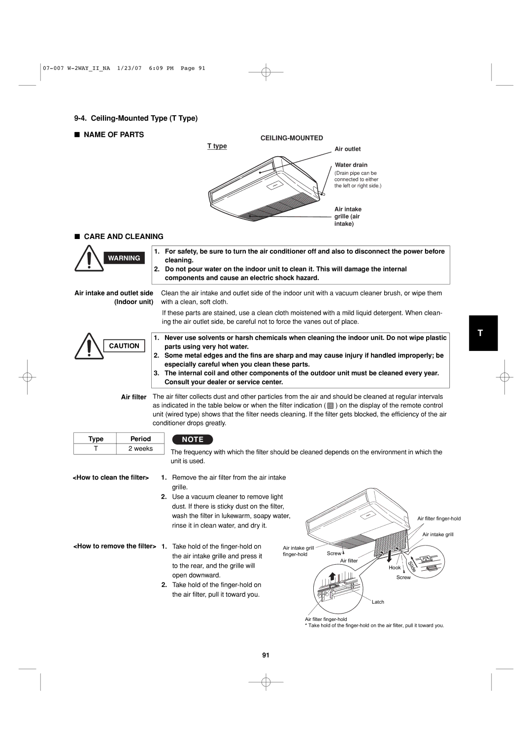 Sanyo 85464359982001 installation instructions Components and cause an electric shock hazard, Air intake grille air intake 