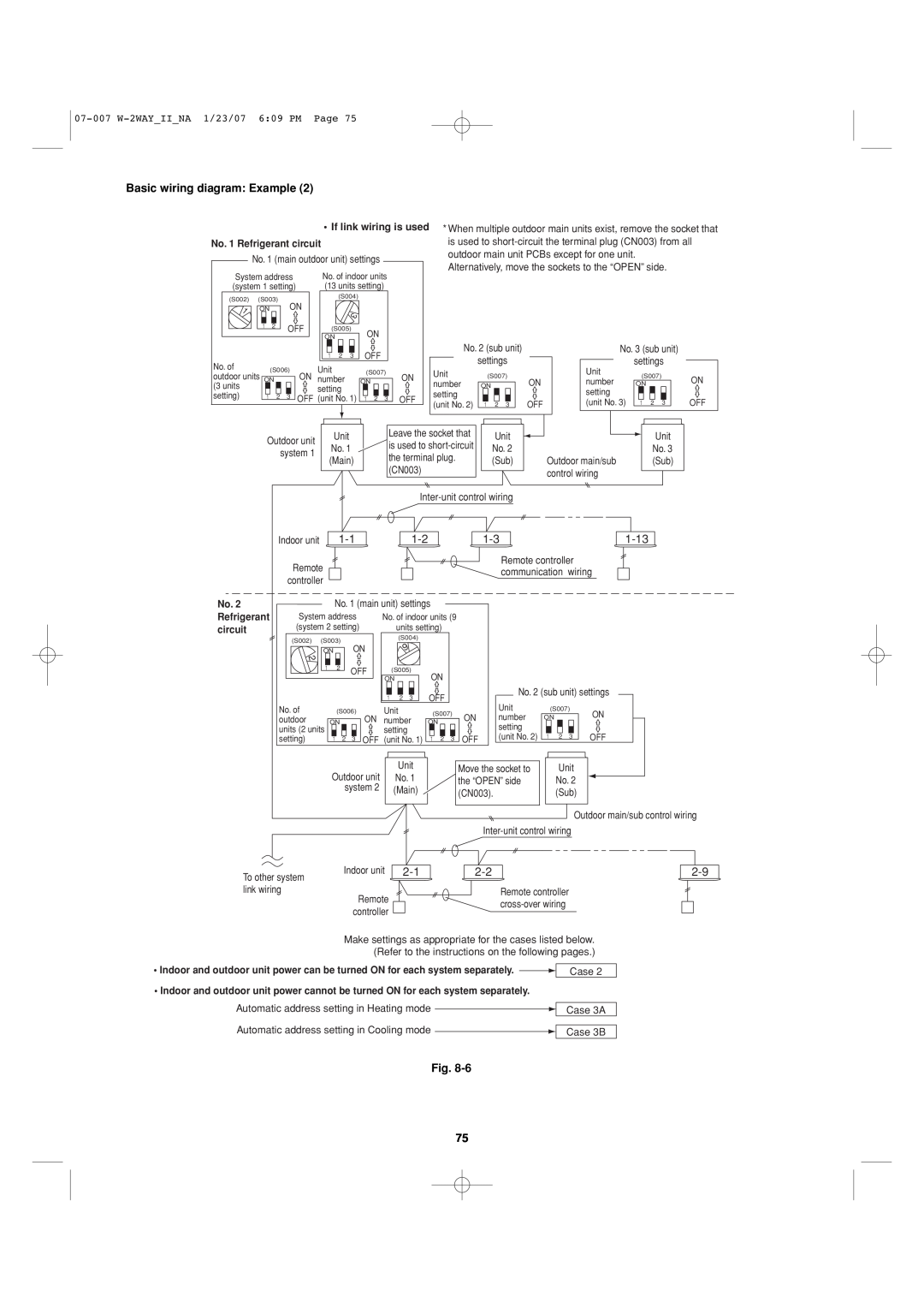 Sanyo 85464359982001 installation instructions Basic wiring diagram: Example, 1-13, 2-22-9, Fig 