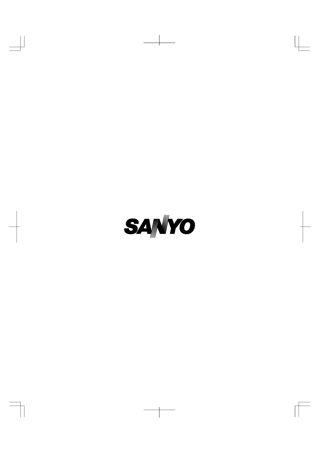 Sanyo 85464359982001 installation instructions 