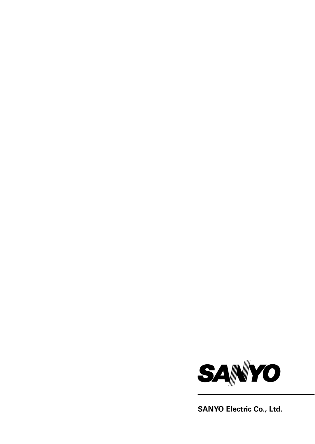 Sanyo 9.1 instruction manual 