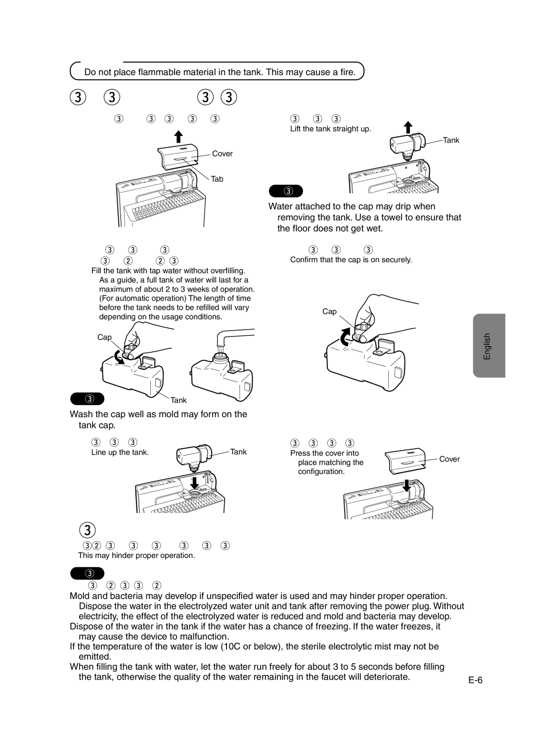 Sanyo ABC-VW24A instruction manual Replenishing the Water 