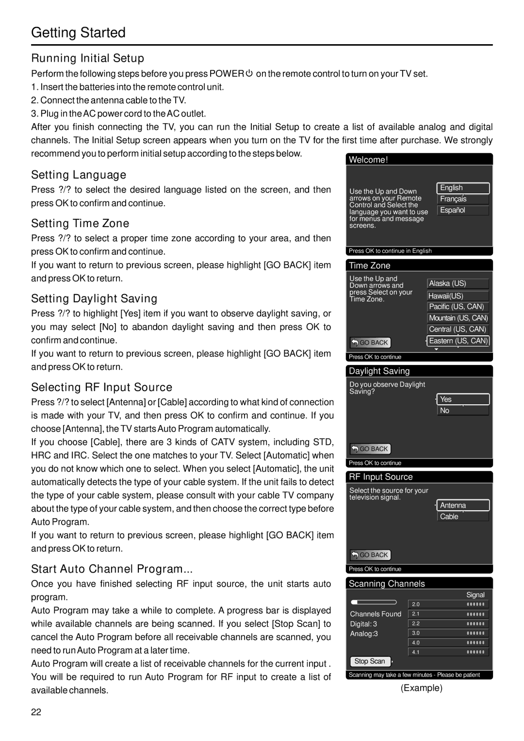 Sanyo AVP-429 instruction manual Getting Started 