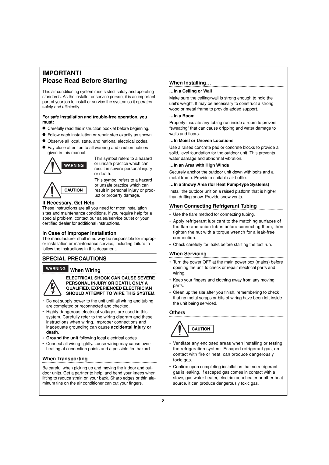 Sanyo C0971, C1271, CL0971, CL1271 service manual Please Read Before Starting 