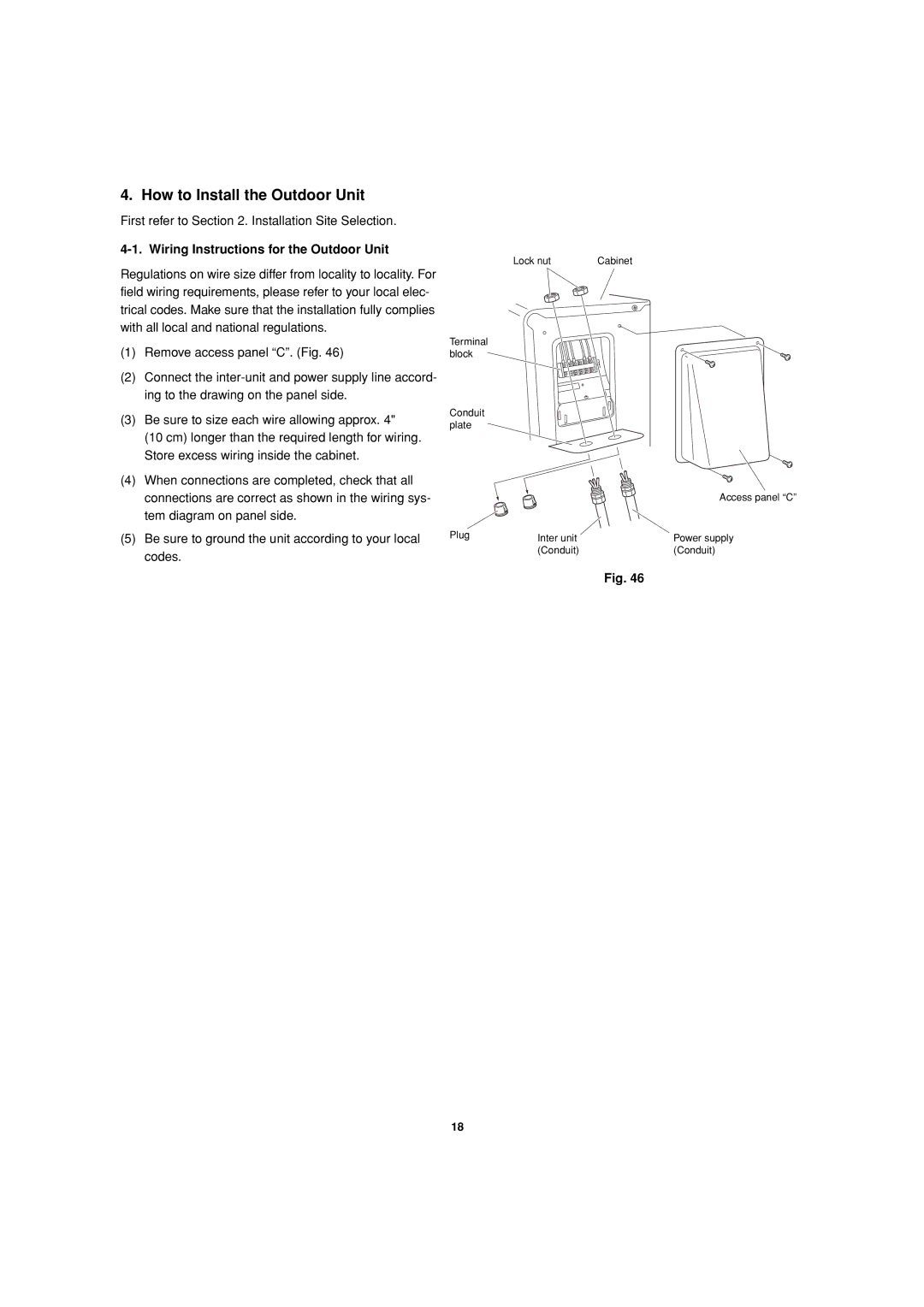 Sanyo C0971, C1271, CL0971, CL1271 How to Install the Outdoor Unit, First refer to . Installation Site Selection 