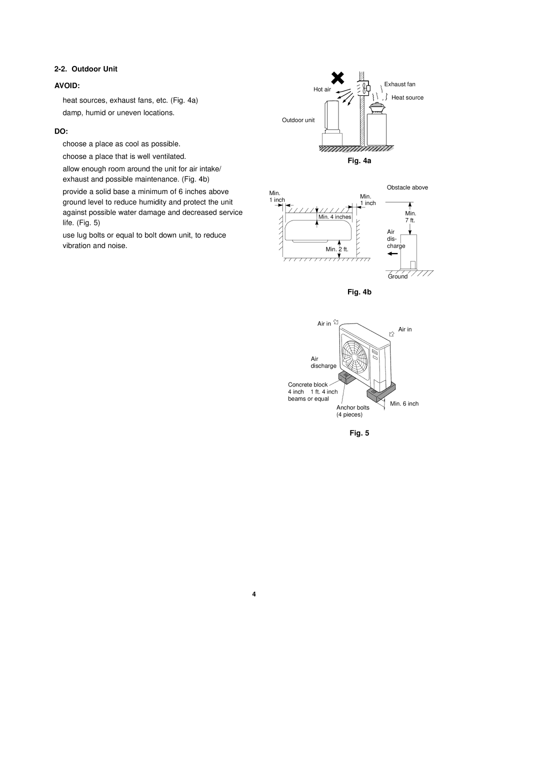 Sanyo CL2432, C2432 installation instructions Outdoor Unit 