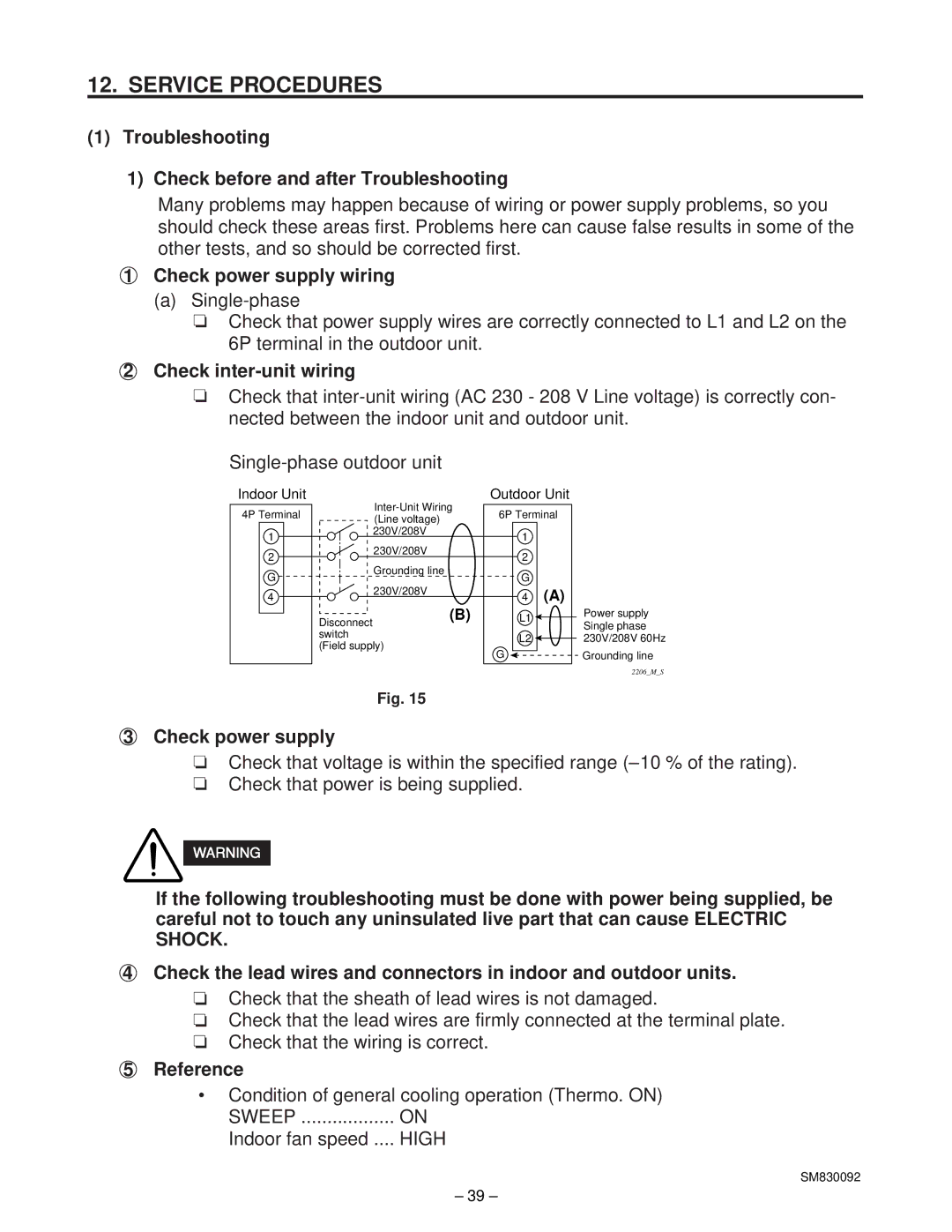 Sanyo CL2462R, C2462R service manual Service Procedures 