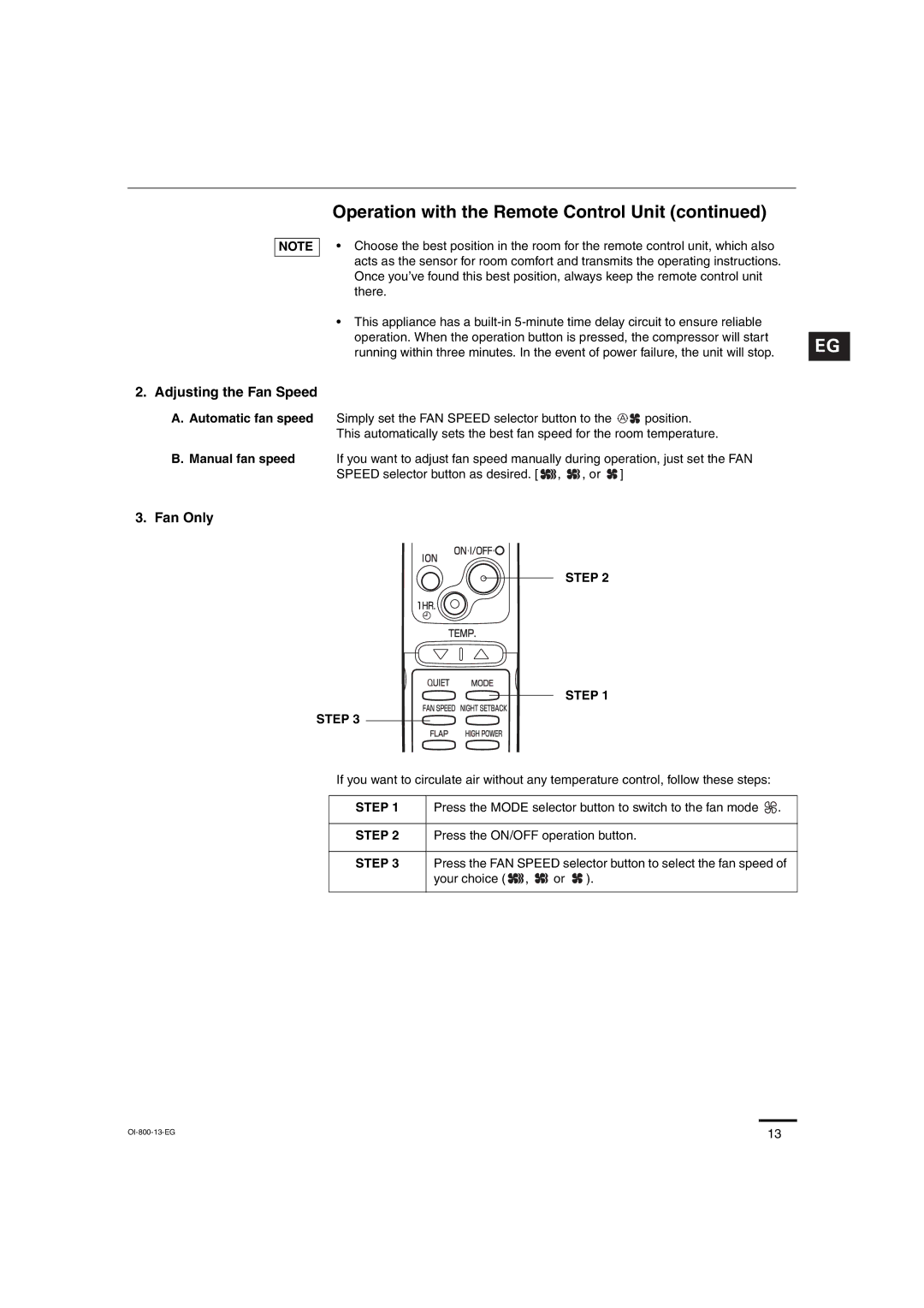 Sanyo C2472, C1872, CL2472, CL1872 service manual Operation with the Remote Control Unit, Press the ON/OFF operation button 