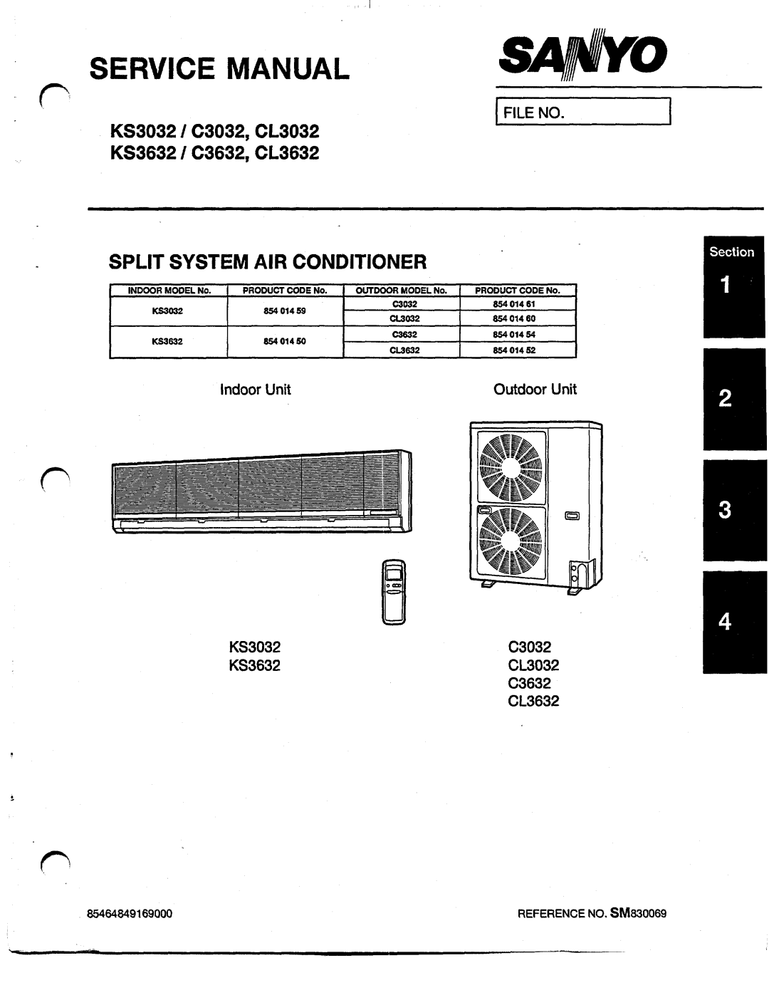 Sanyo C3632, C3032, CL3632, CL3032 manual 