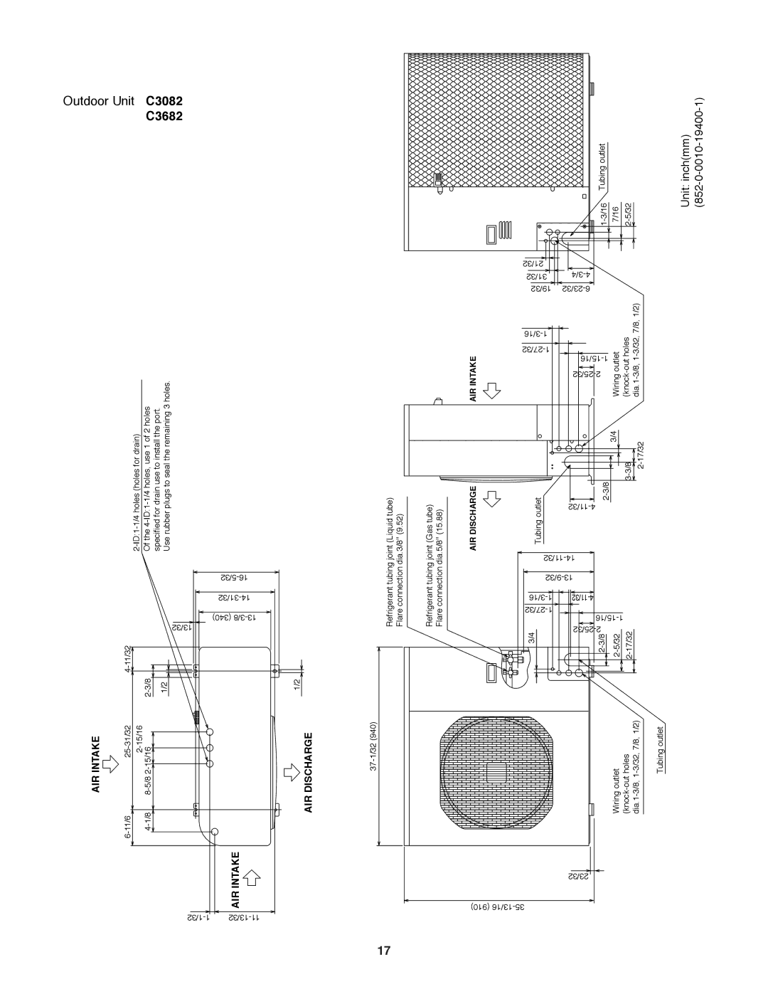 Sanyo C3082, C3682 service manual Inchmm 