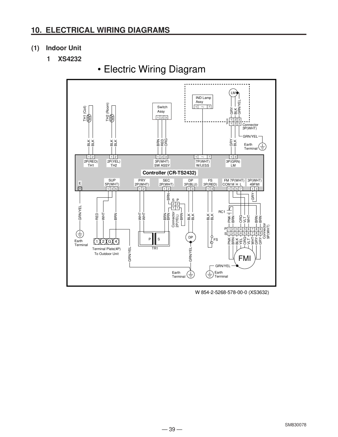 Sanyo CL4232, C4232 service manual Electric Wiring Diagram, Electrical Wiring Diagrams 