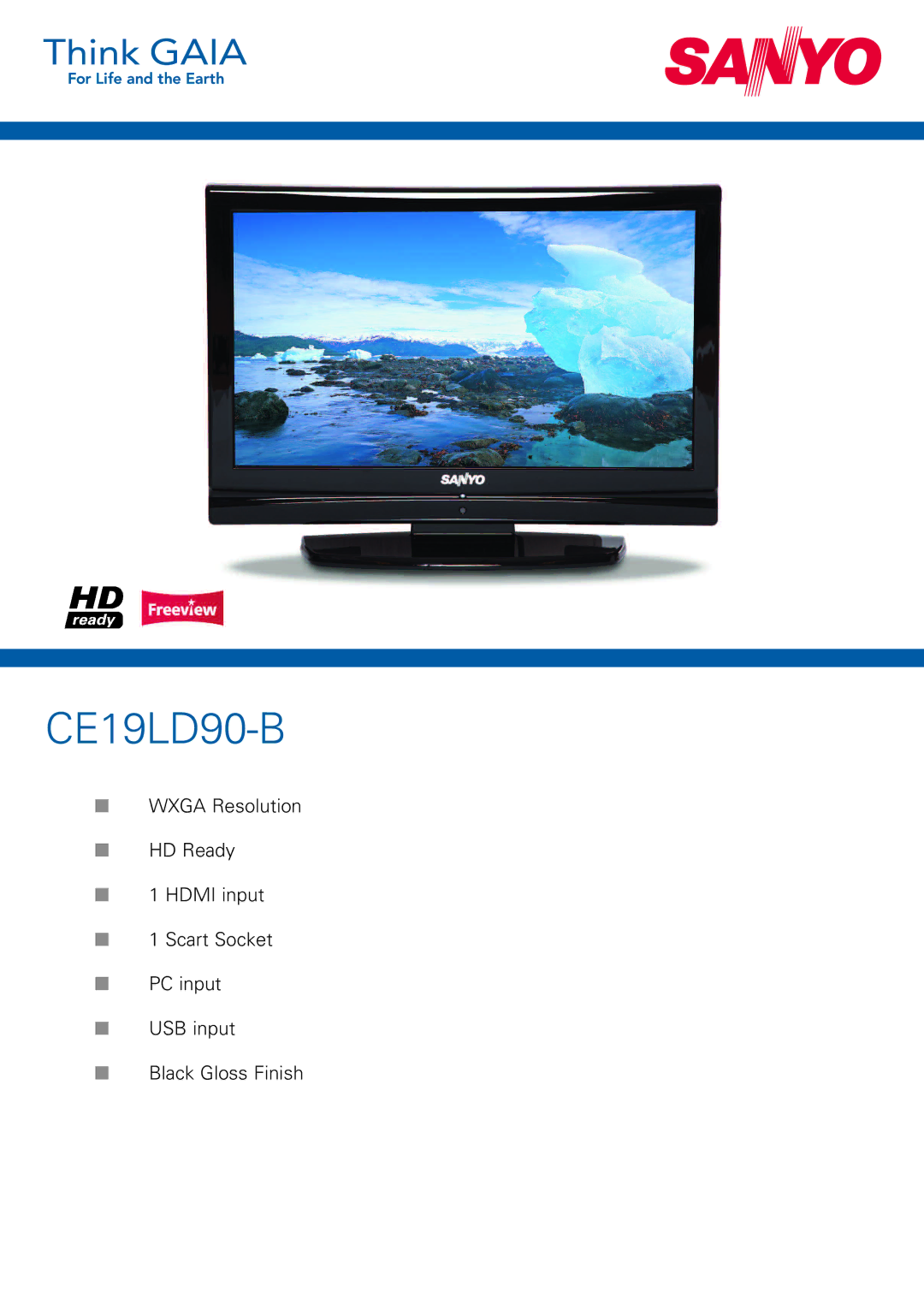 Sanyo CE19LD90-B manual 