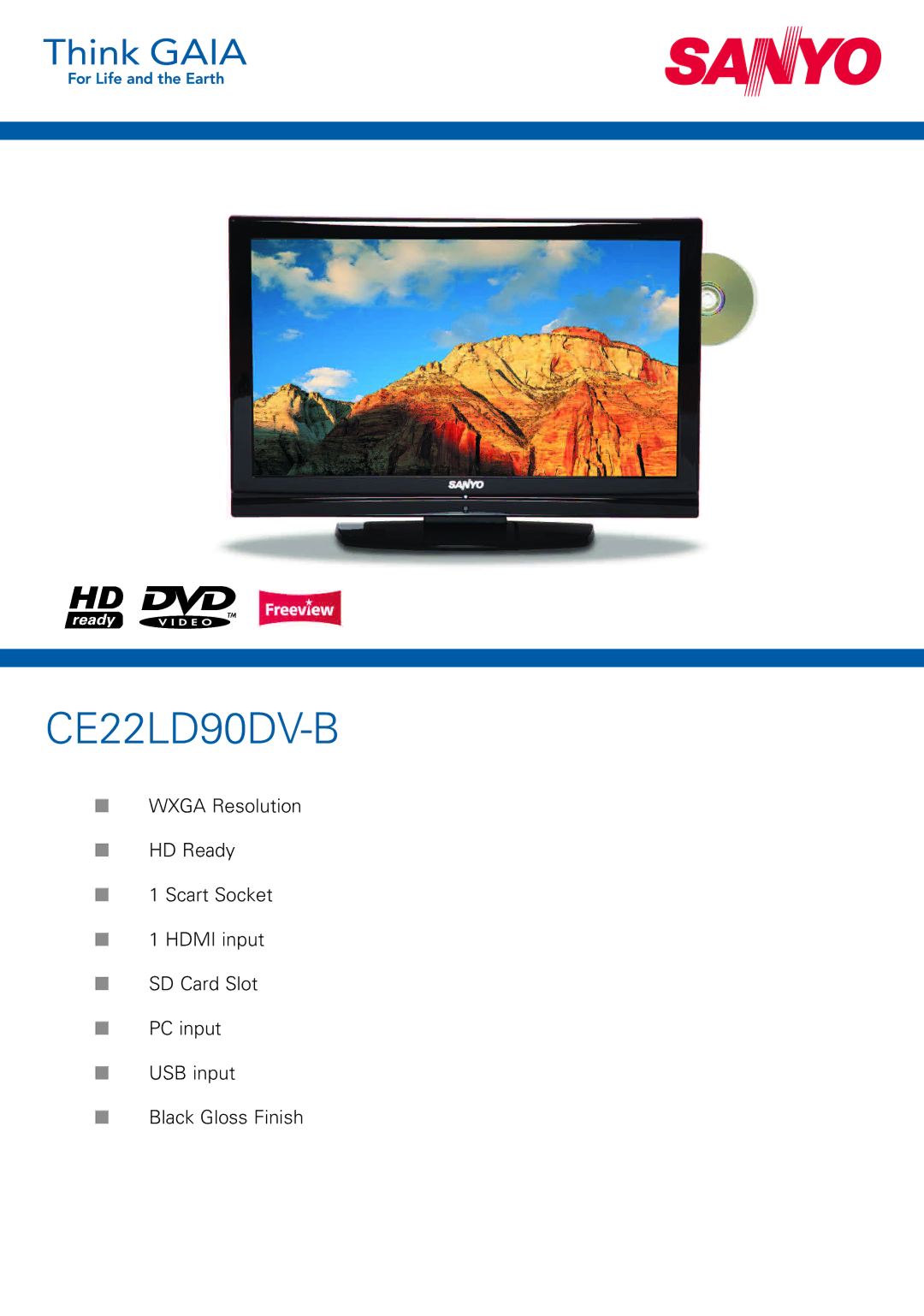 Sanyo CE22LD90DV-B manual 