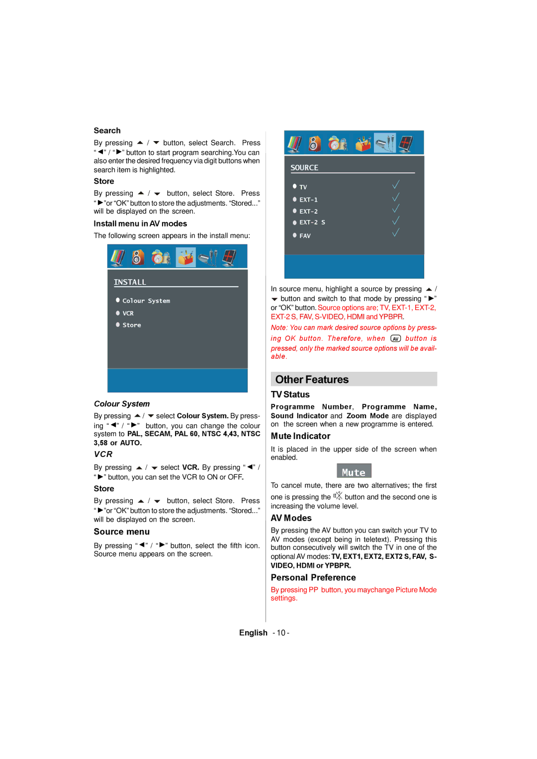 Sanyo CE26LC81-B instruction manual Other Features 