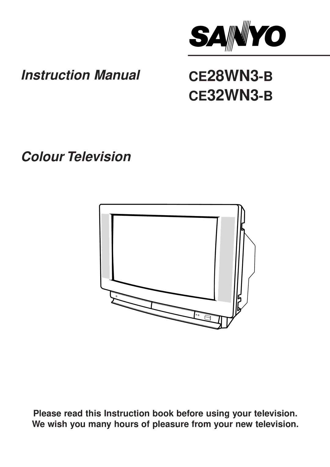 Sanyo CE32WN3-B instruction manual CE28WN3-B 