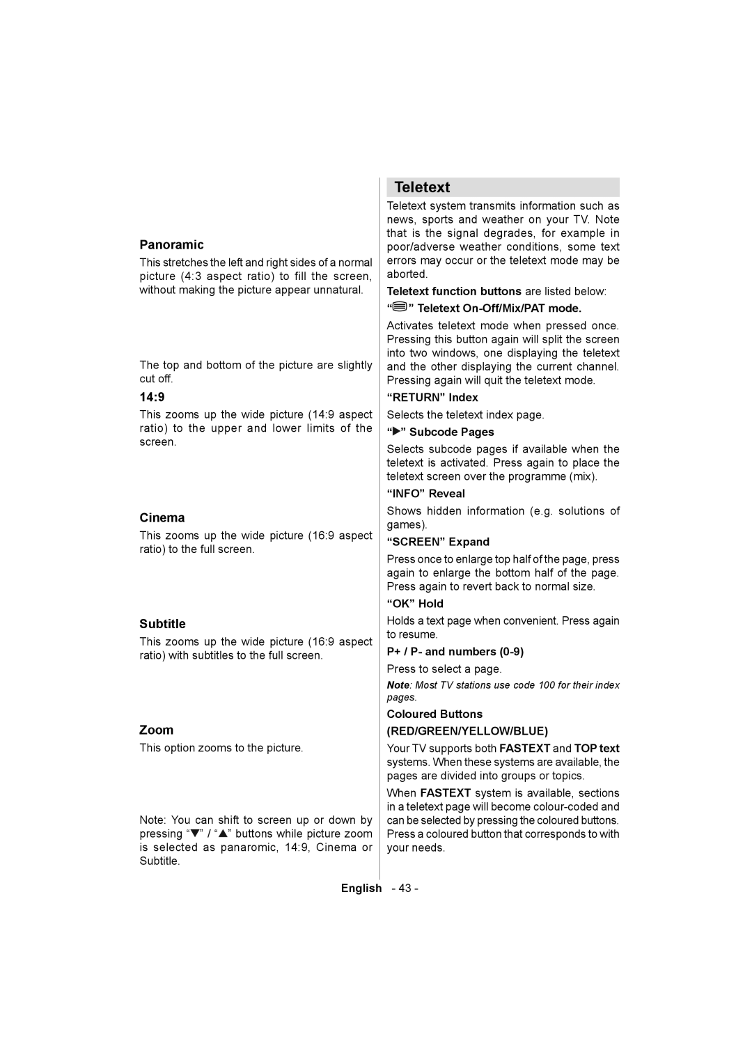 Sanyo ce32ld08-b instruction manual Teletext 