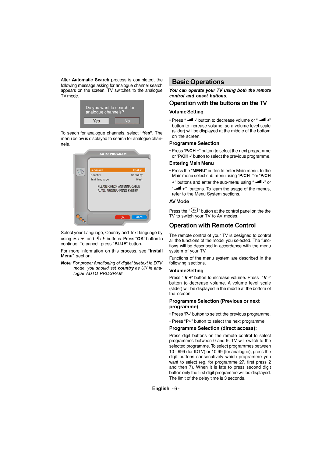 Sanyo CE42FD81-B instruction manual Basic Operations 