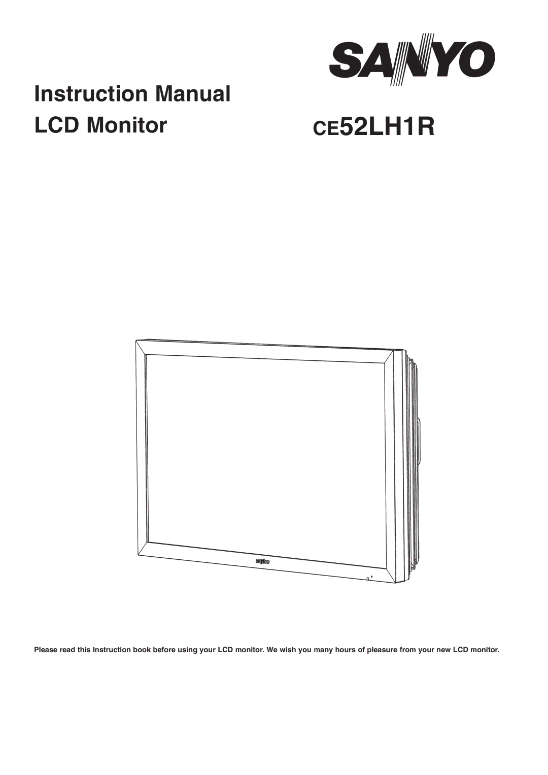 Sanyo CE52LH1R instruction manual 