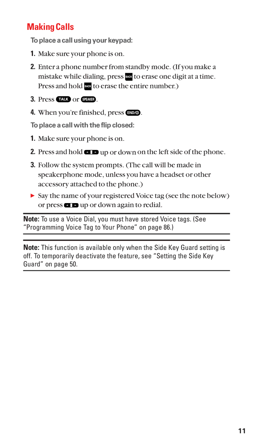 Sanyo Cell Phone manual Making Calls 