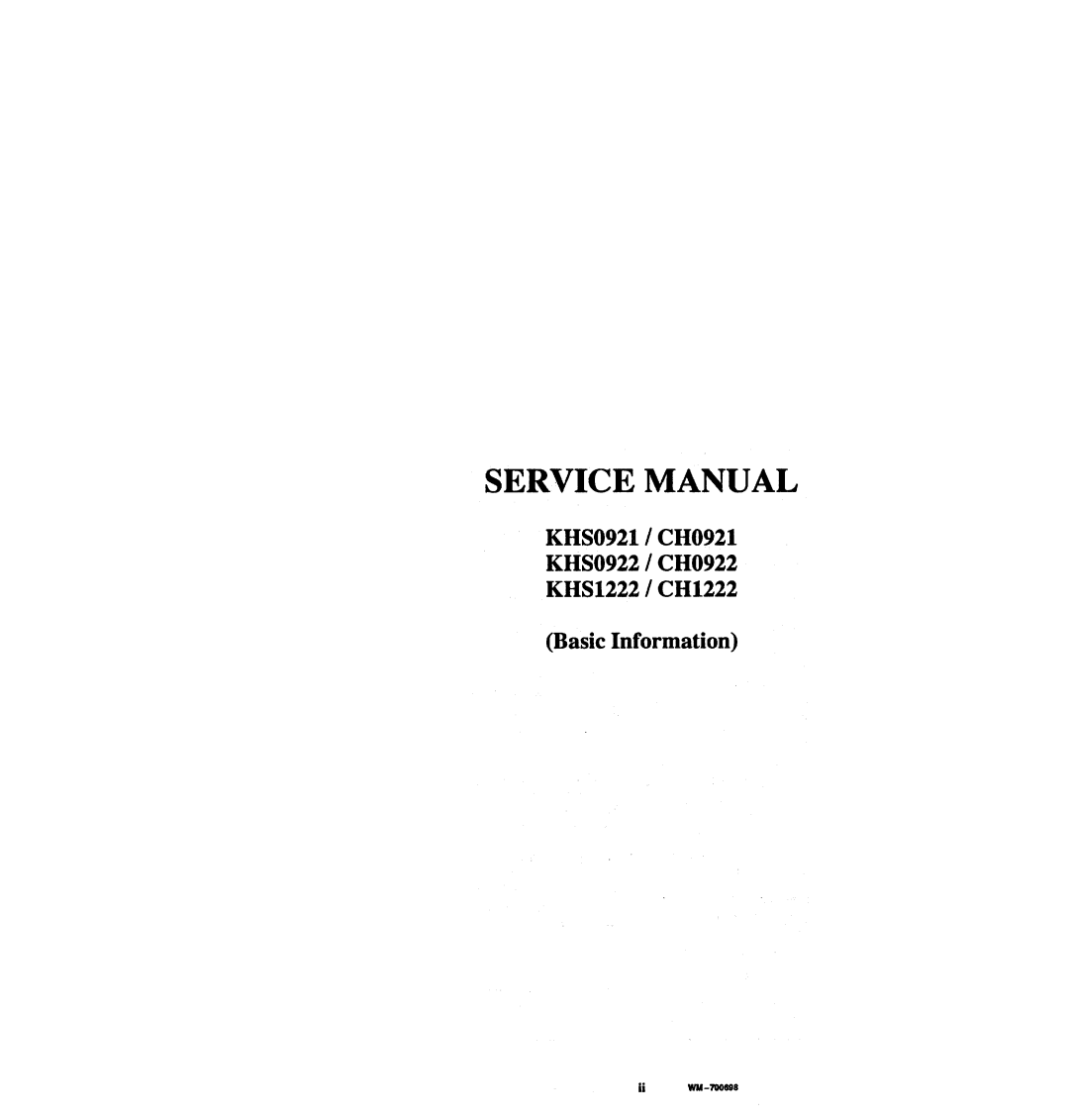 Sanyo CH1222 manual 